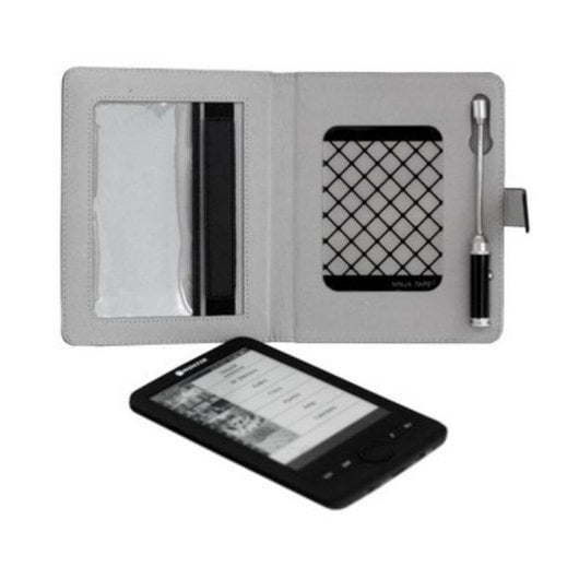 E-Book-Hülle Woxter EB26-009 Universal 6" Leder Schwarz mit Leselicht