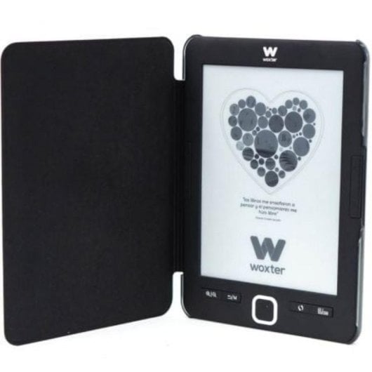 E-Book-Hülle Woxter EB26-009 Universal 6" Leder Schwarz mit Leselicht
