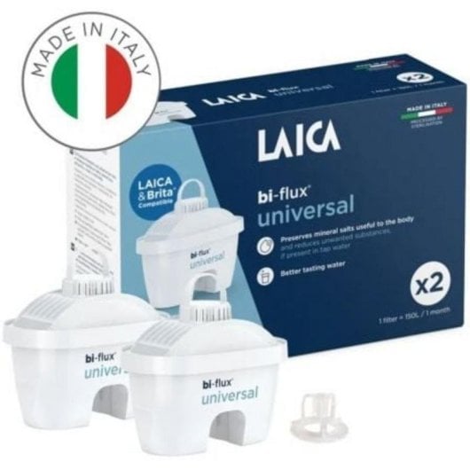 Cartouche filtrant Laica Bi-Flux Universal Slim F2L Pack de 2 pièces Filtration 5 étapes