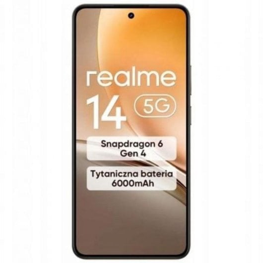 Realme 14 5G 8GB 256GB 6.67" AMOLED 5G Dual SIM Câmara 50MP Bateria 6000mAh Android 15 Castanho Titanium