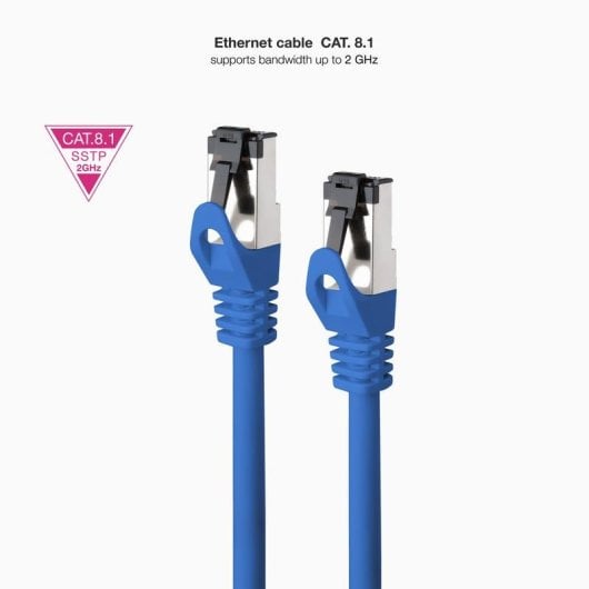 Cable de red Nanocable 10.20.2001-BL Cat.8.1 2GHz SSTP LSZH azul 1 m