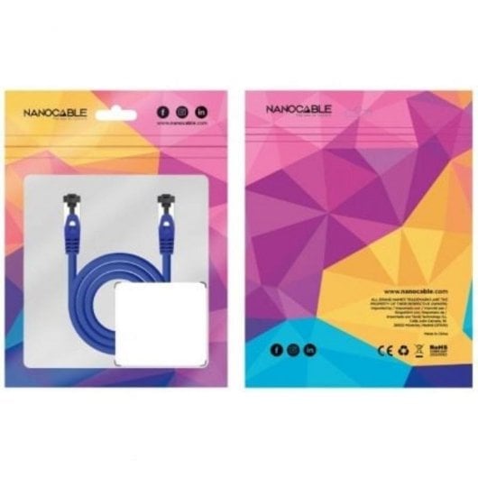 Cable de red Nanocable 10.20.2001-BL Cat.8.1 2GHz SSTP LSZH azul 1 m