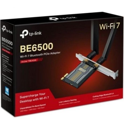Tarjeta de Red TP-Link Archer TBE400E PCI Express BE6500 2880 Mbps Wi-Fi 7 Bluetooth 5.4
