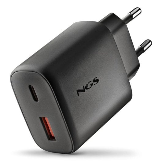 Cargador NGS ERA 45W Black GaN USB-C USB-A Carga Rápida Universal