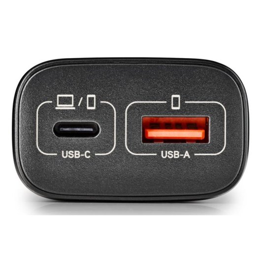 Cargador NGS ERA 45W Black GaN USB-C USB-A Carga Rápida Universal
