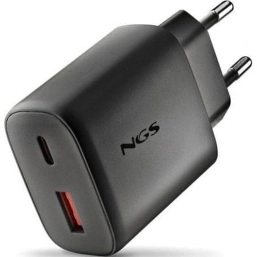Cargador NGS ERA 45W Black GaN USB-C USB-A Carga Rápida Universal