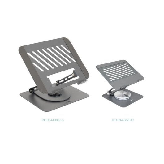 Tablet Ständer TooQ PH-NARVI-G 360 Grad Drehbar Stahl bis 13 Zoll Dunkelgrau