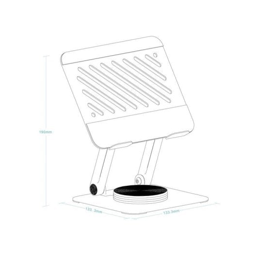 Soporte Tablet TooQ PH-NARVI-G plegable 360° acero carbono hasta 13" gris oscuro