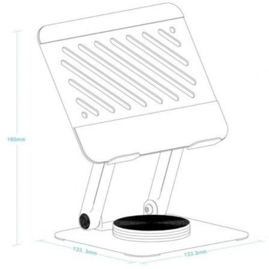 Soporte Tablet TooQ PH-NARVI-G plegable 360° acero carbono hasta 13" gris oscuro