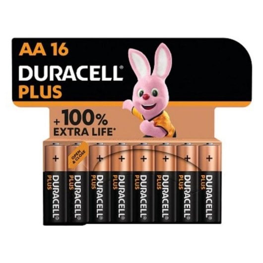Pila AA Duracell Plus DPBLR6B16 Alcalina Power Boost Pack 16 unidades