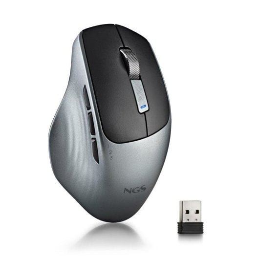 Rato NGS Lush-RB Wireless Multi-modo 1600DPI Grafite Botões Silenciosos USB-C