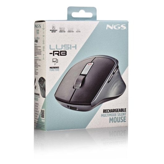 Rato NGS Lush-RB Wireless Multi-modo 1600DPI Grafite Botões Silenciosos USB-C