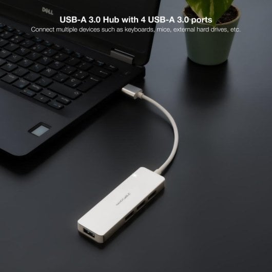 Hub Nanocable 4 porte 5 Gbps modello 10.16.4602 USB 3.0 alluminio