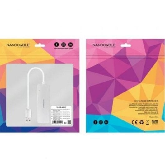 Hub Nanocable 4 porte 5 Gbps modello 10.16.4602 USB 3.0 alluminio