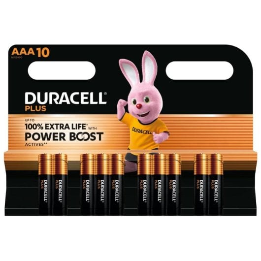 Batteria AAA Duracell Plus DPBLR3B10 Power Boost 10 pezzi Alcalina 1,5 V