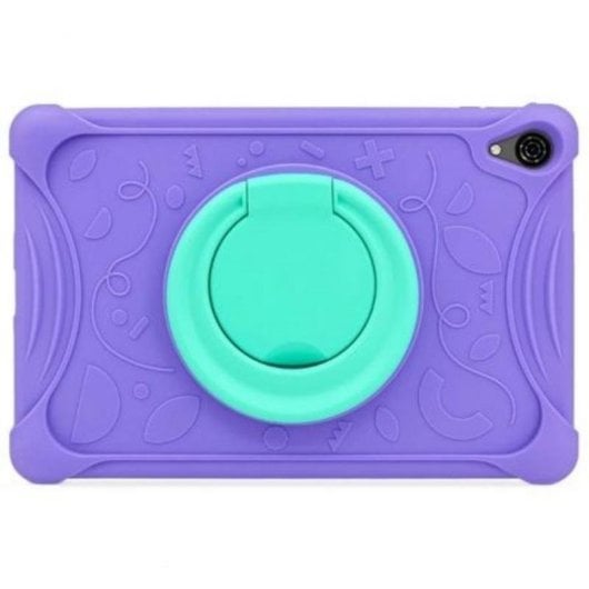 Funda SPC Gravity 10.1 Kids Case silicona púrpura con argolla reforzada