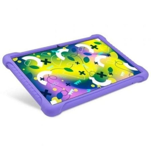 Funda SPC Gravity 10.1 Kids Case silicona púrpura con argolla reforzada