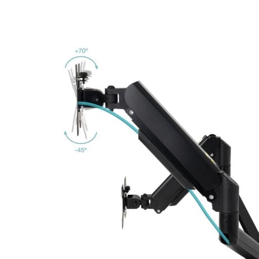 Soporte para monitor TooQ LP1434TNR-B doble brazo gas, VESA, inclinable, negro