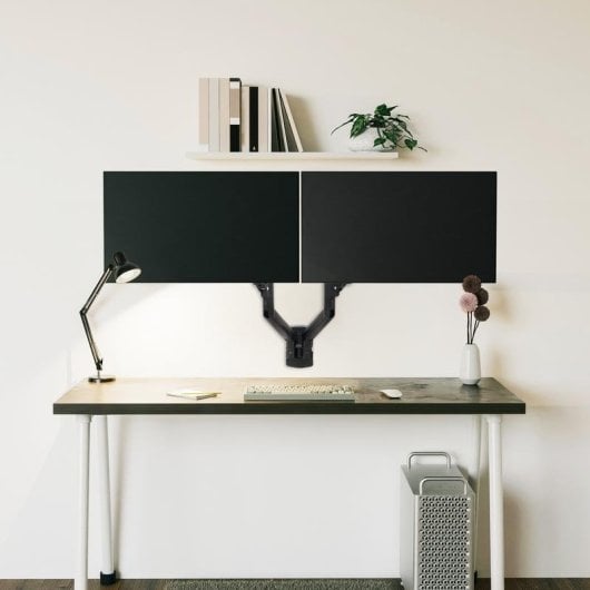 Soporte para monitor TooQ LP1434TNR-B doble brazo gas, VESA, inclinable, negro