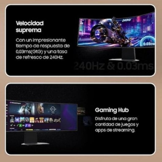 Écran PC Samsung Odyssey OLED G9 S49DG950SU 49" Dual QHD 240Hz OLED Curvo FreeSync HDR10+