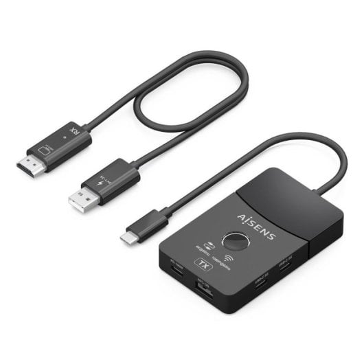 Station d'accueil Aisens ASWL-H2KDC30M05-BK USB-C HDMI Inalámbrico 4K PD 100W