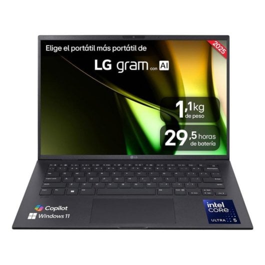 Portátil LG Gram 14Z90S 14" Intel Core Ultra 7 155H 16GB 512GB SSD Windows 11 Pro Preto