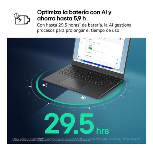 Portátil LG Gram 14Z90S 14" Intel Core Ultra 7 155H 16GB 512GB SSD Windows 11 Pro Preto