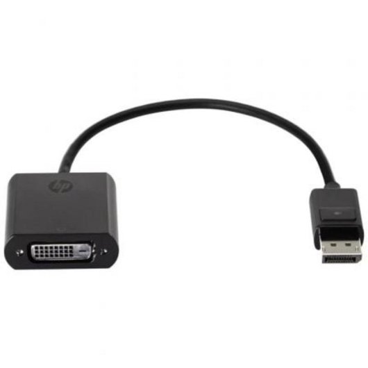 Adaptador de cable HP FH973AA DisplayPort a DVI-D 0,19 m Negro