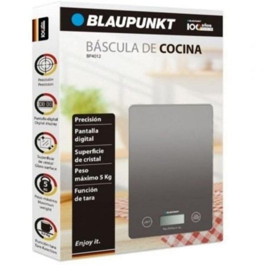 Balança de Cozinha Blaupunkt BP4012 superfície de vidro até 5 kg tara