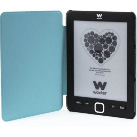 Funda para libro electrónico Woxter EB26-010 Universal 6" Azul con luz y cuero