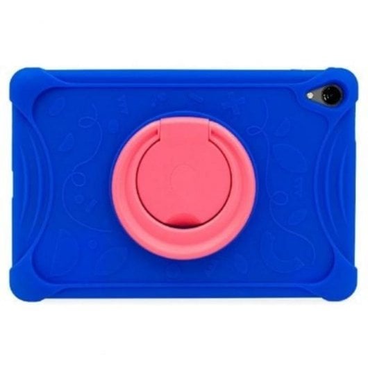 Funda SPC Gravity 11 Kids Case silicona azul esquinas reforzadas soporte anilla