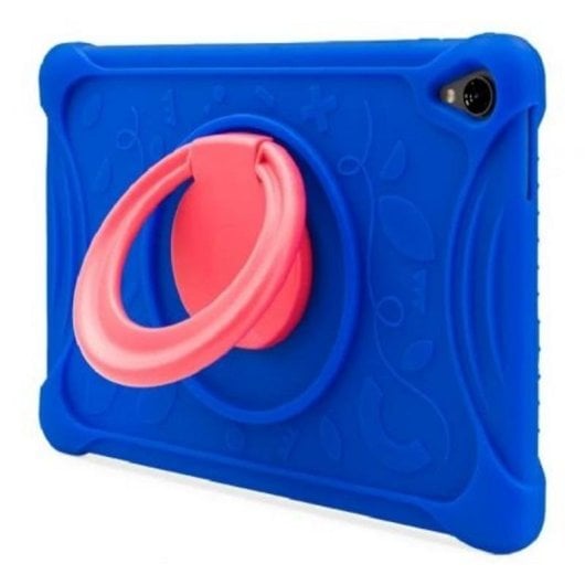 Funda SPC Gravity 11 Kids Case silicona azul esquinas reforzadas soporte anilla