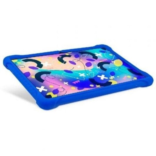 Funda SPC Gravity 11 Kids Case silicona azul esquinas reforzadas soporte anilla