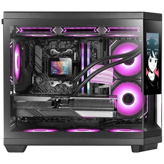 Boîtier Mars Gaming MC-3TCORELCDM Micro-ATX Écran IPS 7.2" Verre Trempé Noir