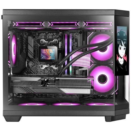 Boîtier Mars Gaming MC-3TCORELCDM Micro-ATX Écran IPS 7.2" Verre Trempé Noir