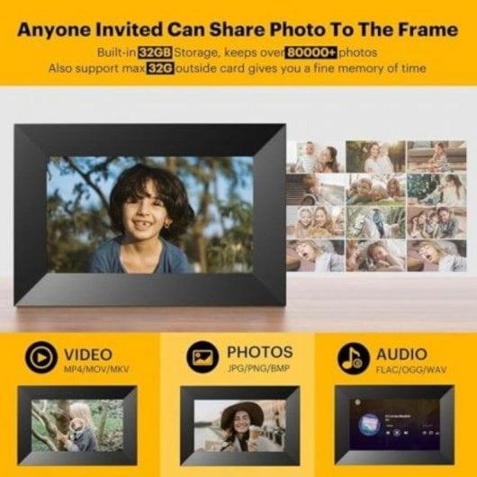 Digitaler Bilderrahmen Kodak RCF-702W 7" WLAN Touchscreen Schwarz 32GB