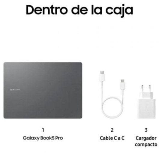 Portátil Samsung Galaxy Book5 Pro 14" Intel Core Ultra 7 256V 16GB 512GB SSD Táctil Gris