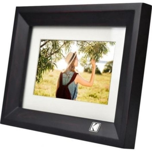 Digitaler Bilderrahmen Kodak RDPF-700W 7" LED 1024x600 Schwarz, SD/USB, Holzrahmen