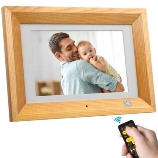 Digitaler Bilderrahmen Kodak RDPF-1020W 10" Holzrahmen LED 1024 x 600 SD USB