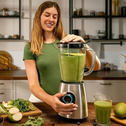 Blender Cecotec Power Black Titanium 2300MAX 1800W Inox Jarra Verre 1,8L