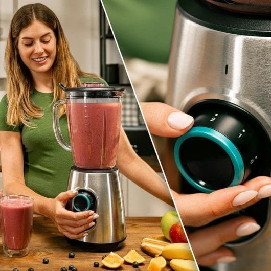 Blender Cecotec Power Black Titanium 2300MAX 1800W Inox Jarra Verre 1,8L