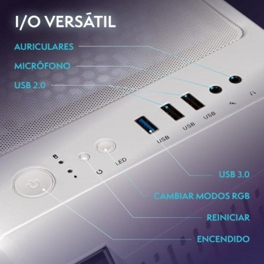 Vibox I-90 Gaming PC AMD Ryzen 3 3200G 8GB 480GB SSD Linux Mint Monitor 21,5" RGB