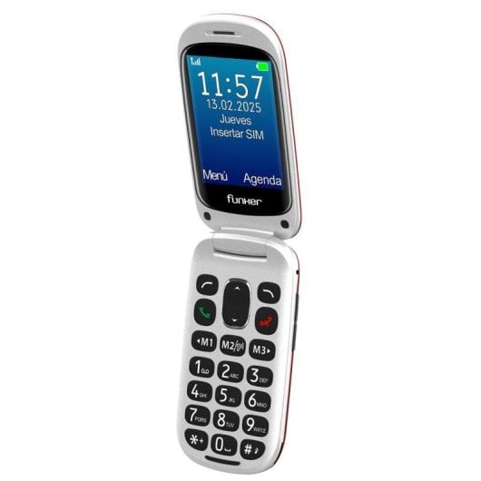 Mobiltelefon Funker E300 Max Audio 3 4G Klapphandy 2.8" Großtasten Rot