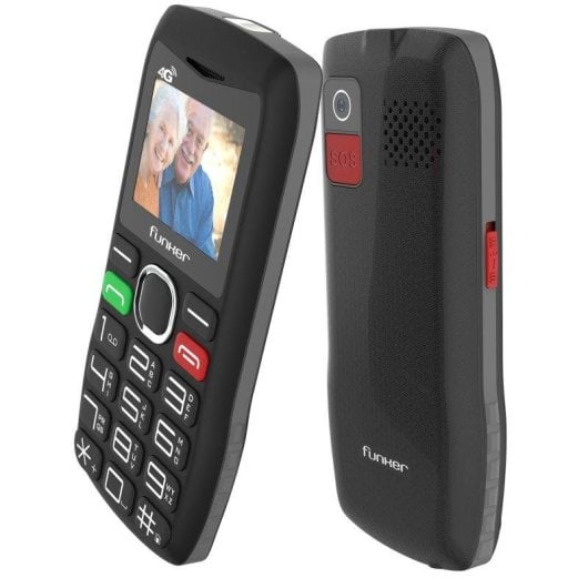 Telemóvel Funker C140 Classic 4G Teclas Grandes e SOS Duplo SIM Preto