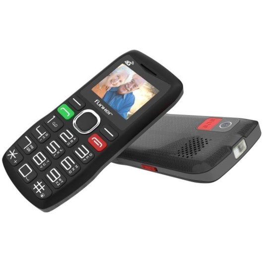 Telemóvel Funker C140 Classic 4G Teclas Grandes e SOS Duplo SIM Preto