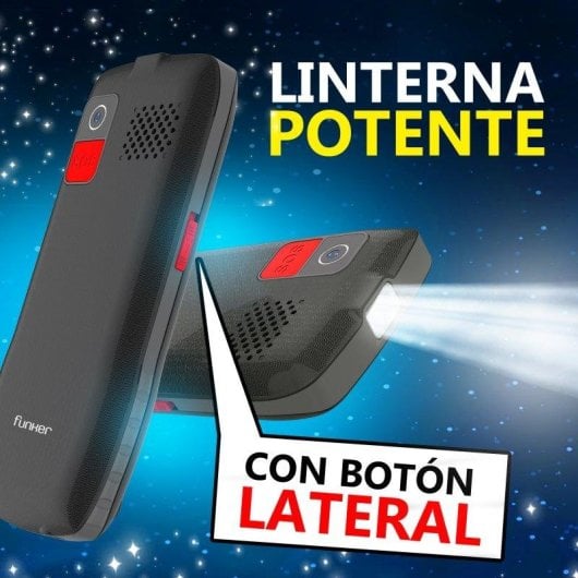 Telemóvel Funker C140 Classic 4G Teclas Grandes e SOS Duplo SIM Preto