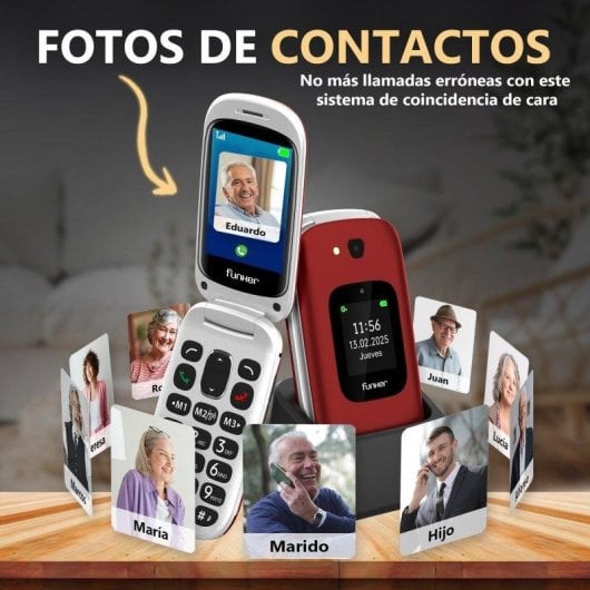 Mobiltelefon Funker E350 Max Audio 3 Plus 4G große Tasten SOS-Ladetation