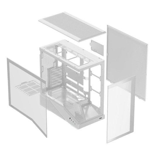 Caixa Abysm ARIAN FRAME A400 White Chassi ATX Vidro Temperado ARGB PWM