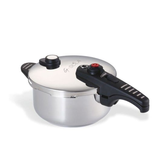 Conjunto de panelas de pressão G-sola 4L e 6L – Aço inoxidável 18/10, segurança tripla, cozedura rápida e super rápida, adequado para todos os tipos de fogão, inclui tampa, cesto e livro de receitas David De Jorge