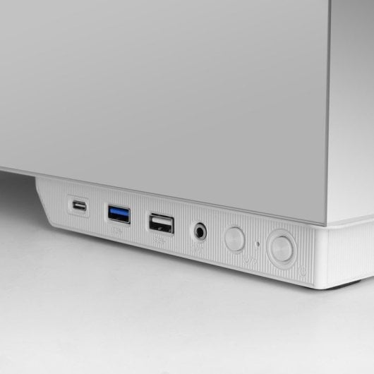 Boîtier de jeu Mars Gaming Mc-Pulsar ATX avec écran LCD double face en verre trempé blanc